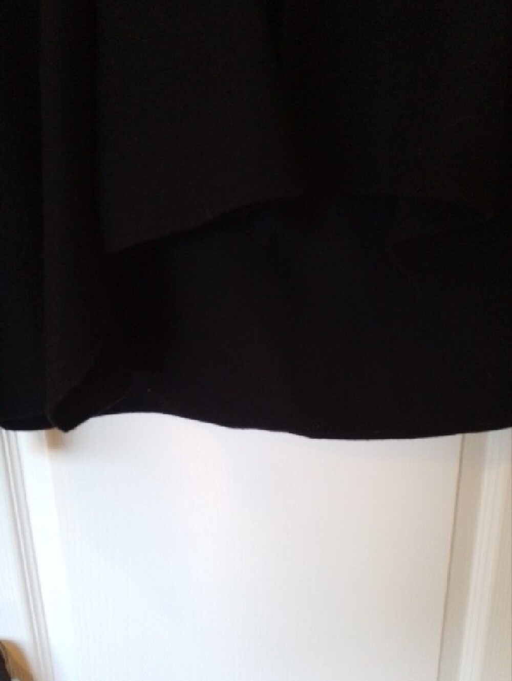 Ted Baker Black Knit Open Cardigan Wool & Leather Sleeves - Picture 6 of 7